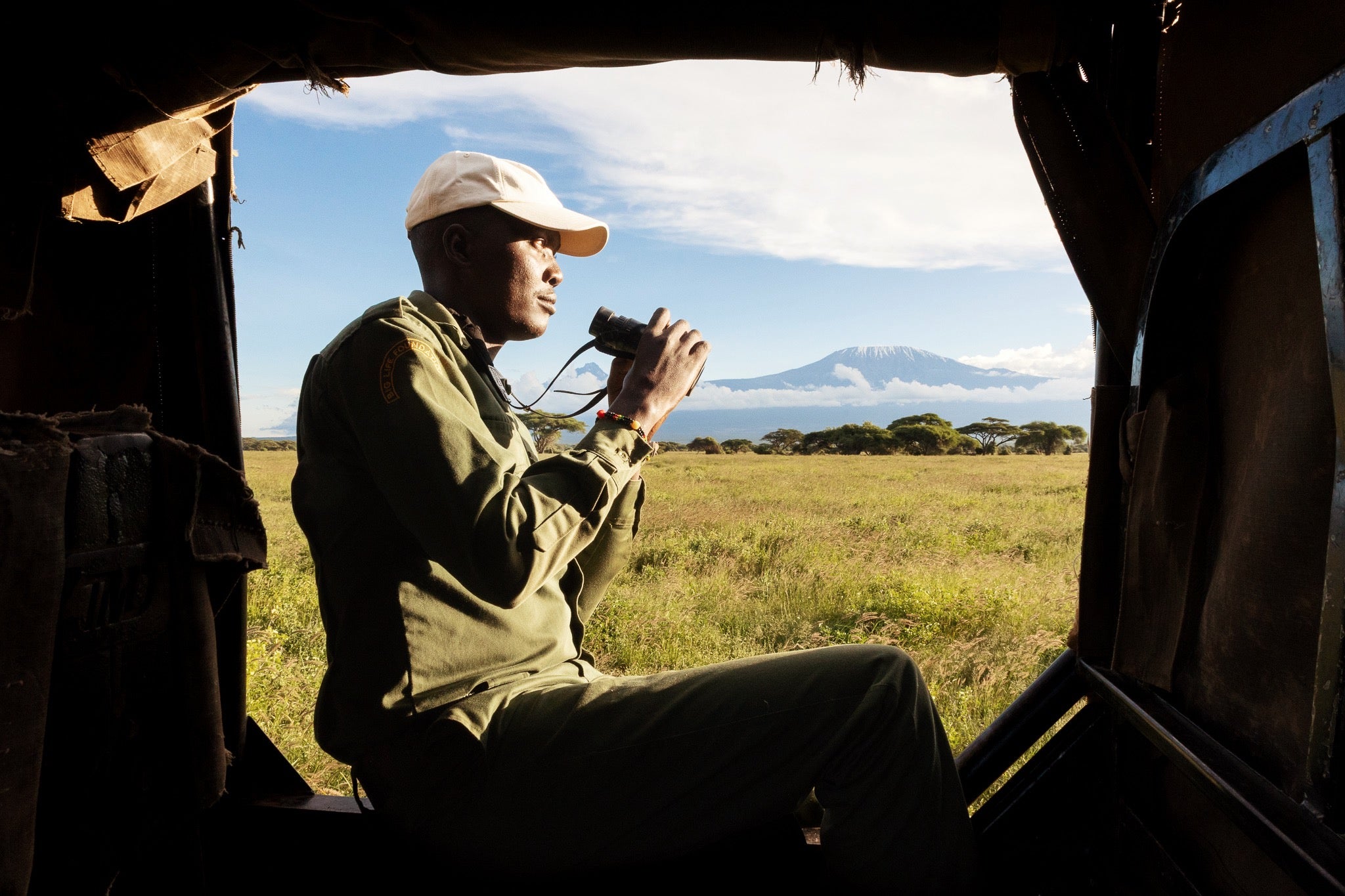 A Big Life Foundation ranger on patrol in our Wild cap