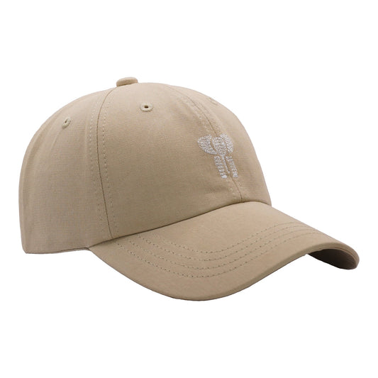 Organic cotton baseball cap with elephant embroidery