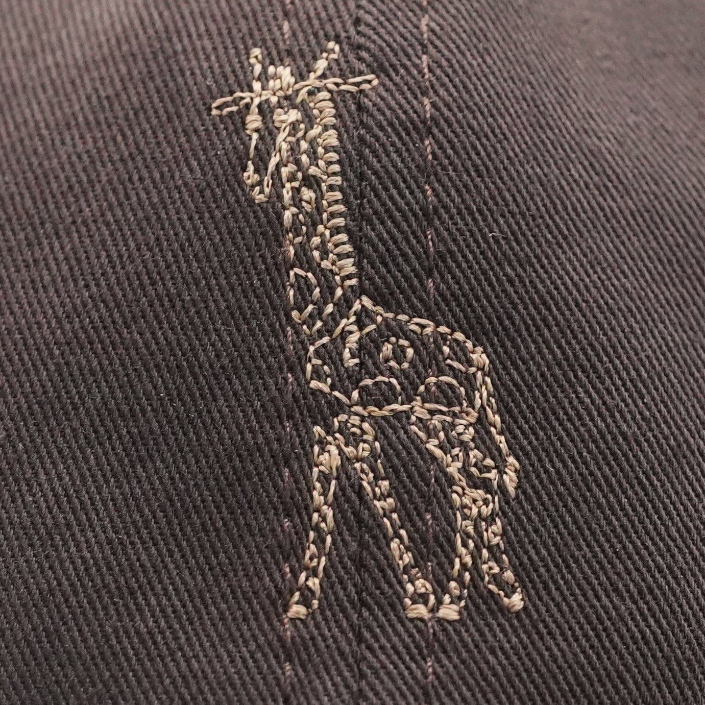 Embroidery of a giraffe