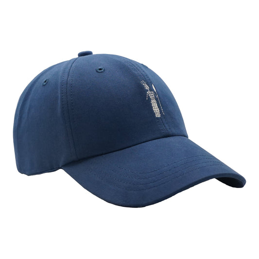 Organic cotton baseball cap with hand-drawn embroidery