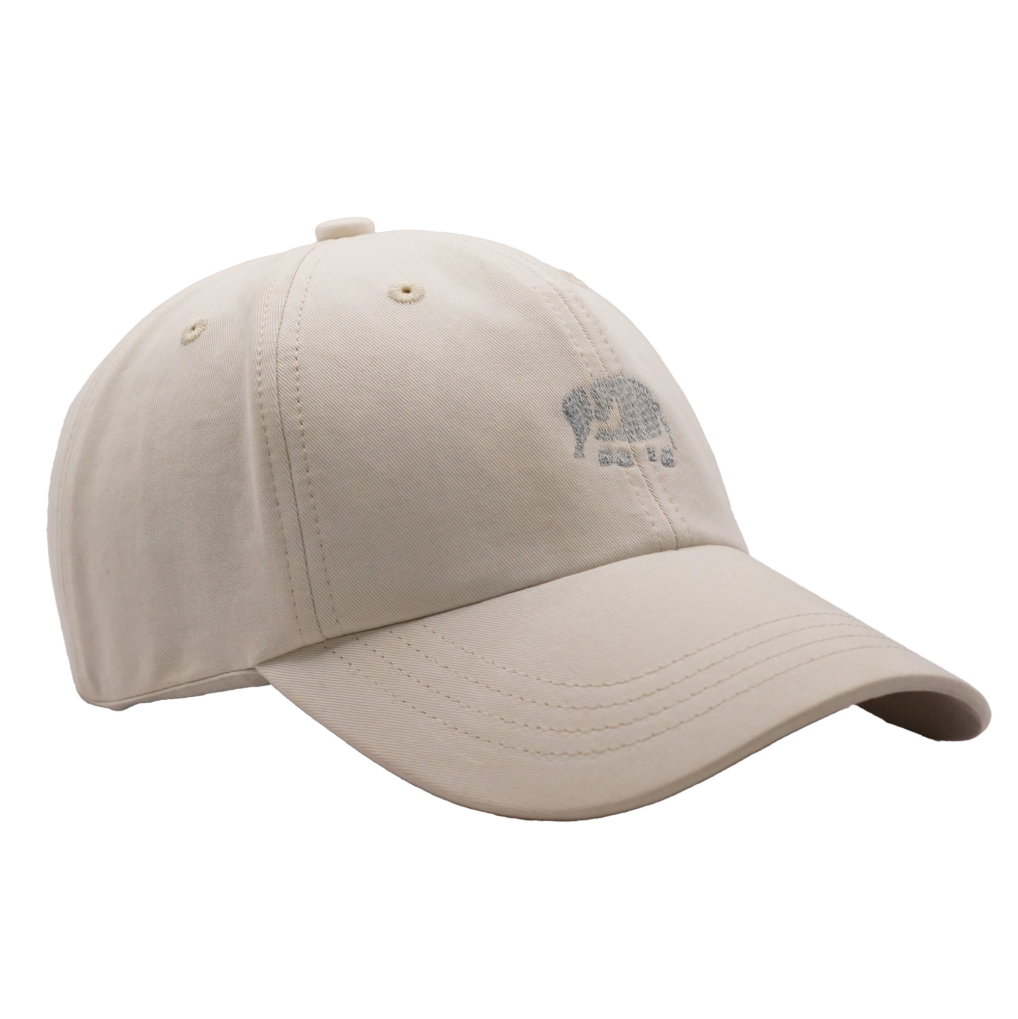 Organic cotton baseball cap with elephant embroidery