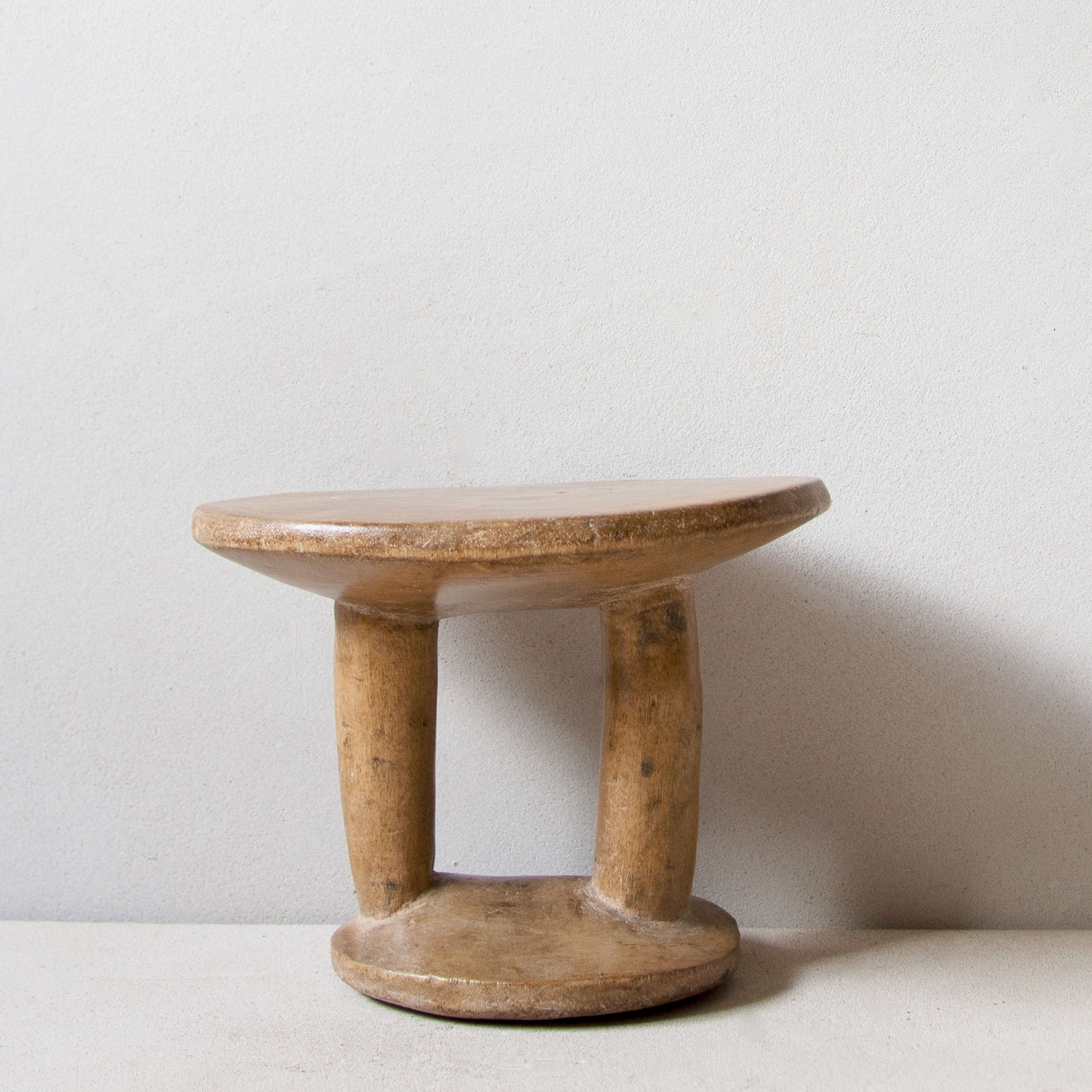 Front view of Khayni's hand-carved Pokot stool No.4
