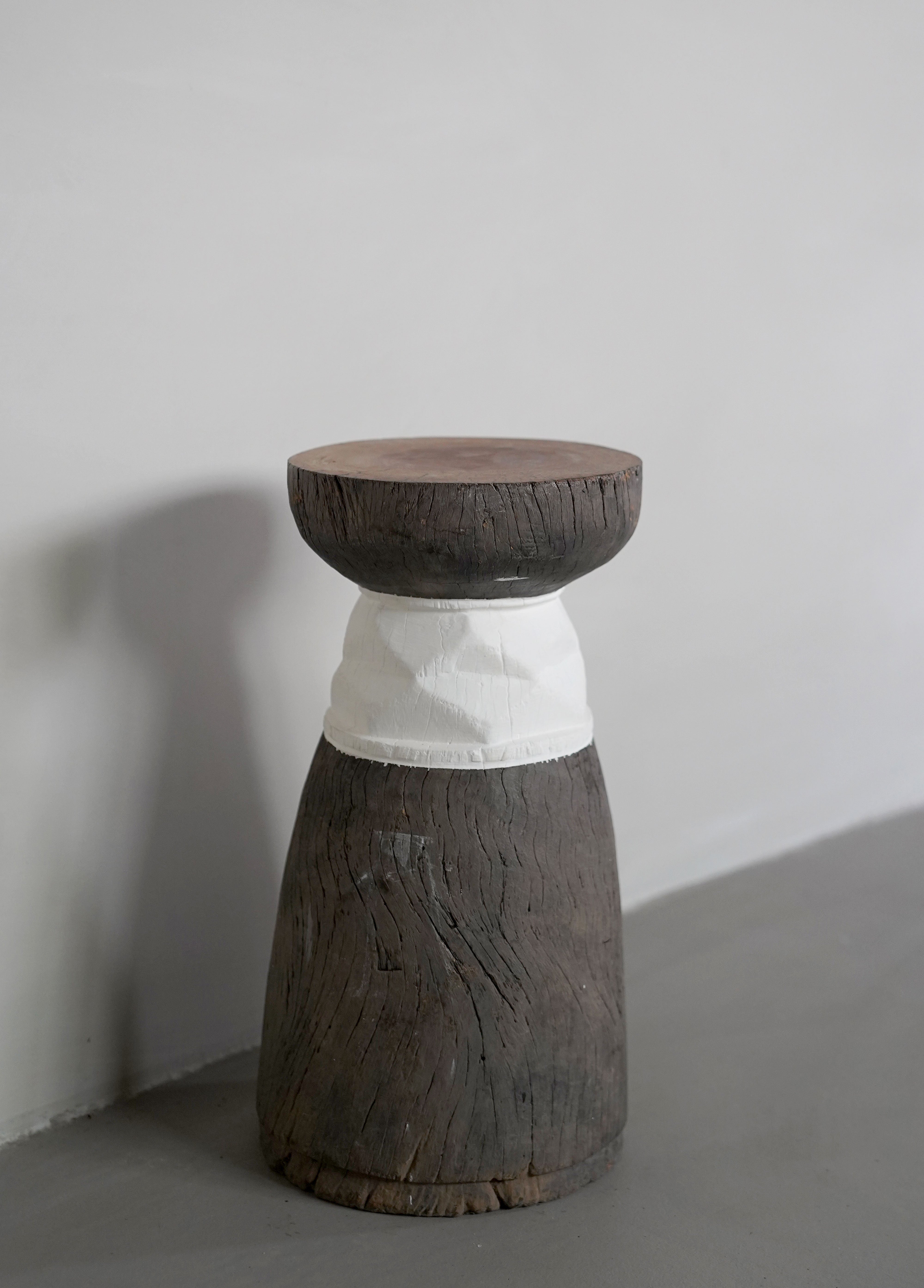 Lozi Mortar Stool with Stripe 06