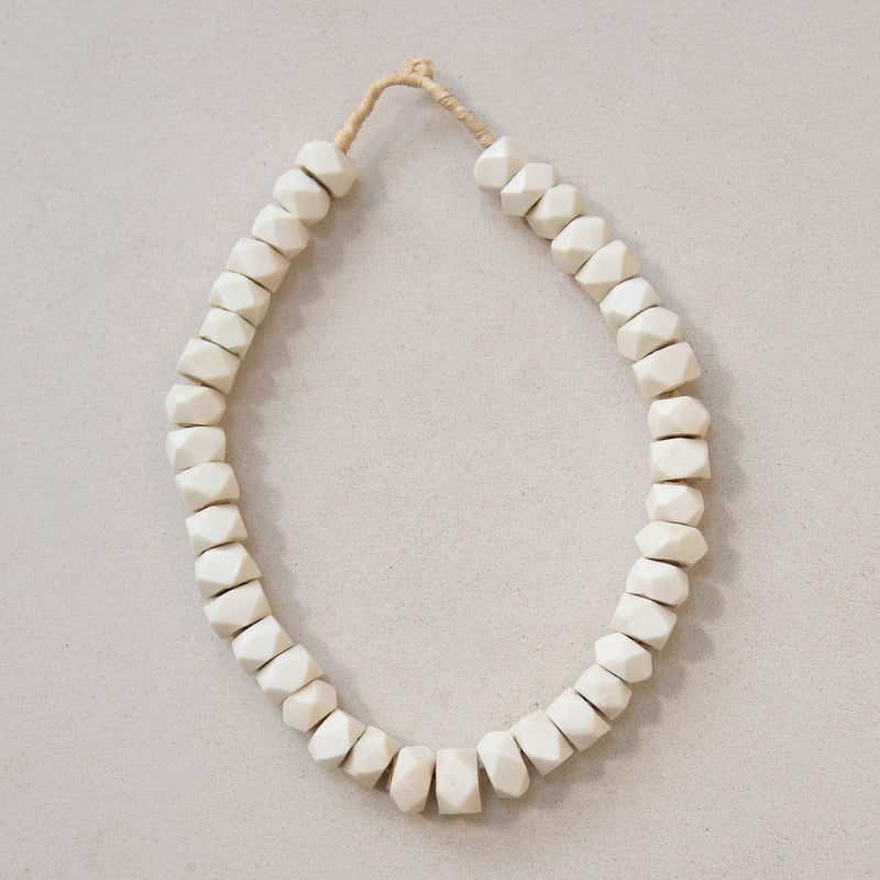 Gray: Large African Bone Beads, handmade in Kenya, 22-25mm Barrel Shap –  Nature Beads