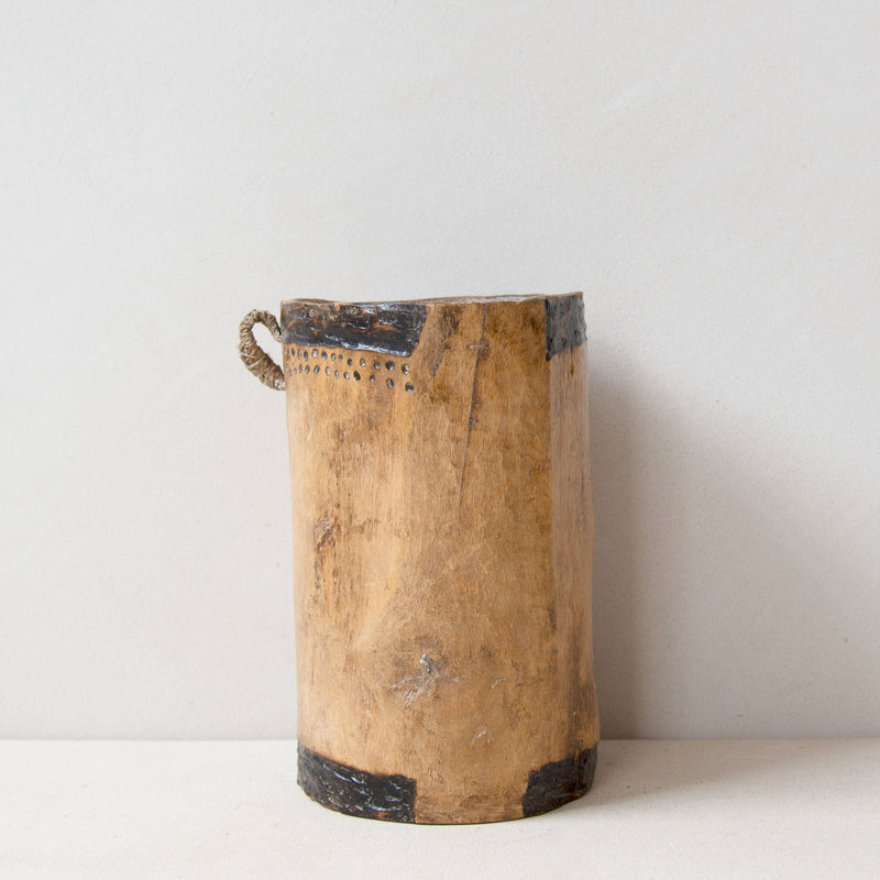 Hand-carved wooden Turkana container No.14