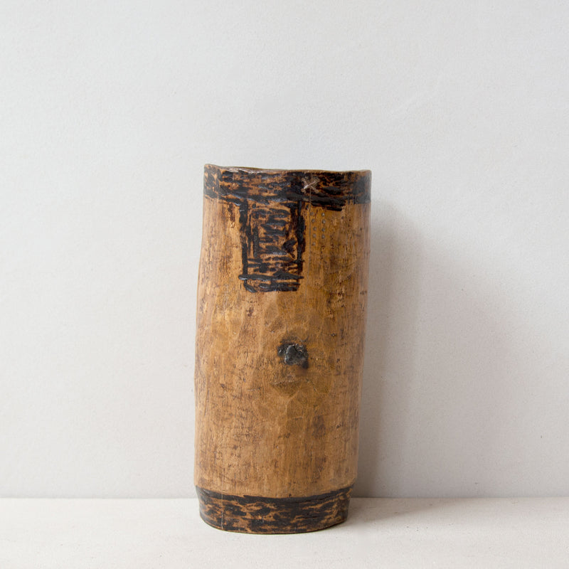 Hand-carved wooden Turkana container No.18