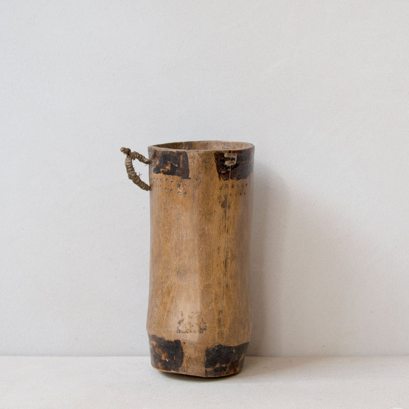 Hand-carved wooden Turkana container No.12