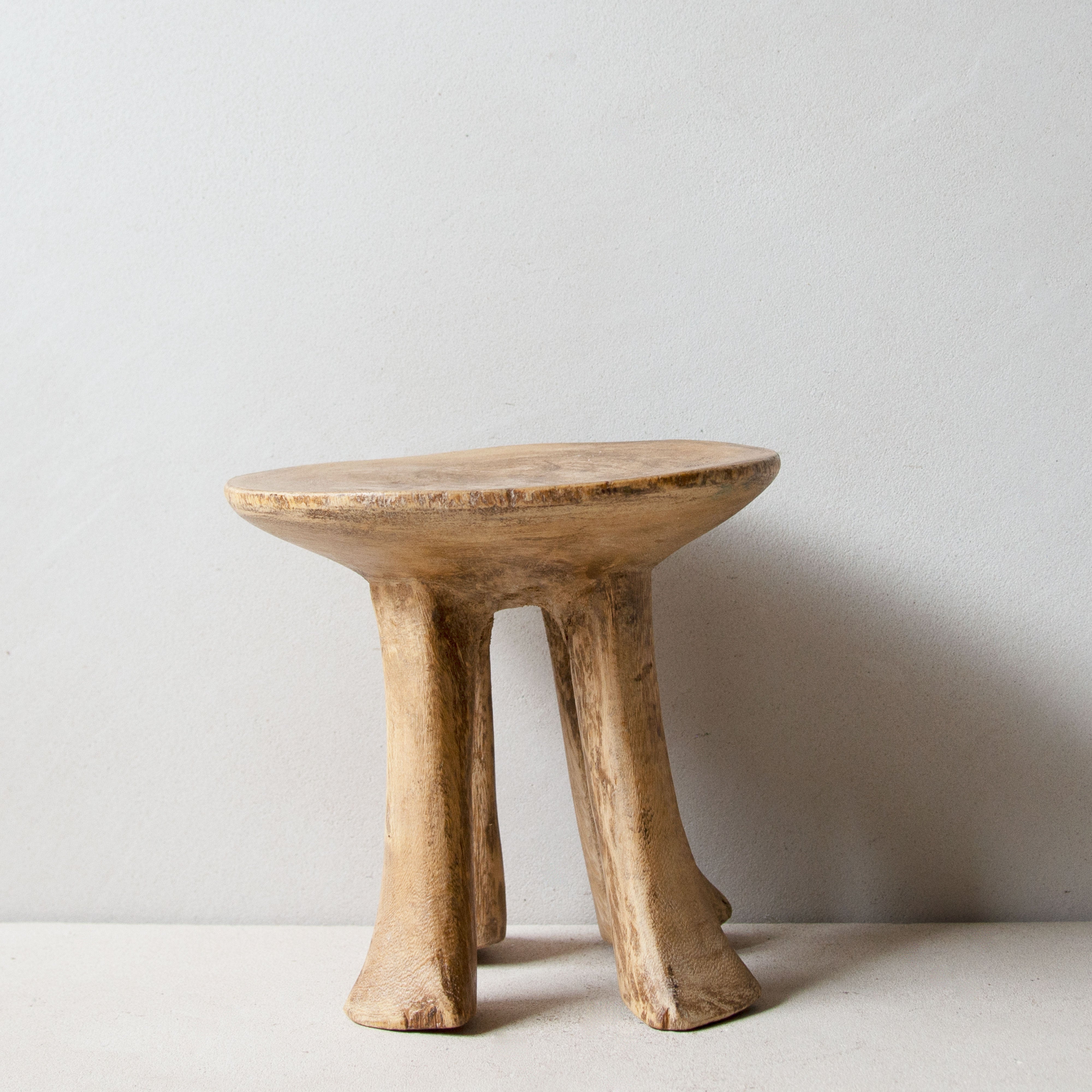 Front view of Khayni's hand-carved Pokot stool No.11