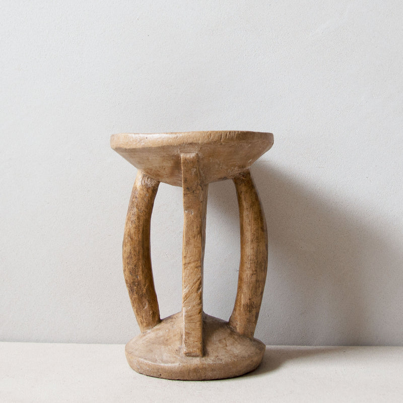 Front view of Khayni's hand-carved Pokot stool No.2