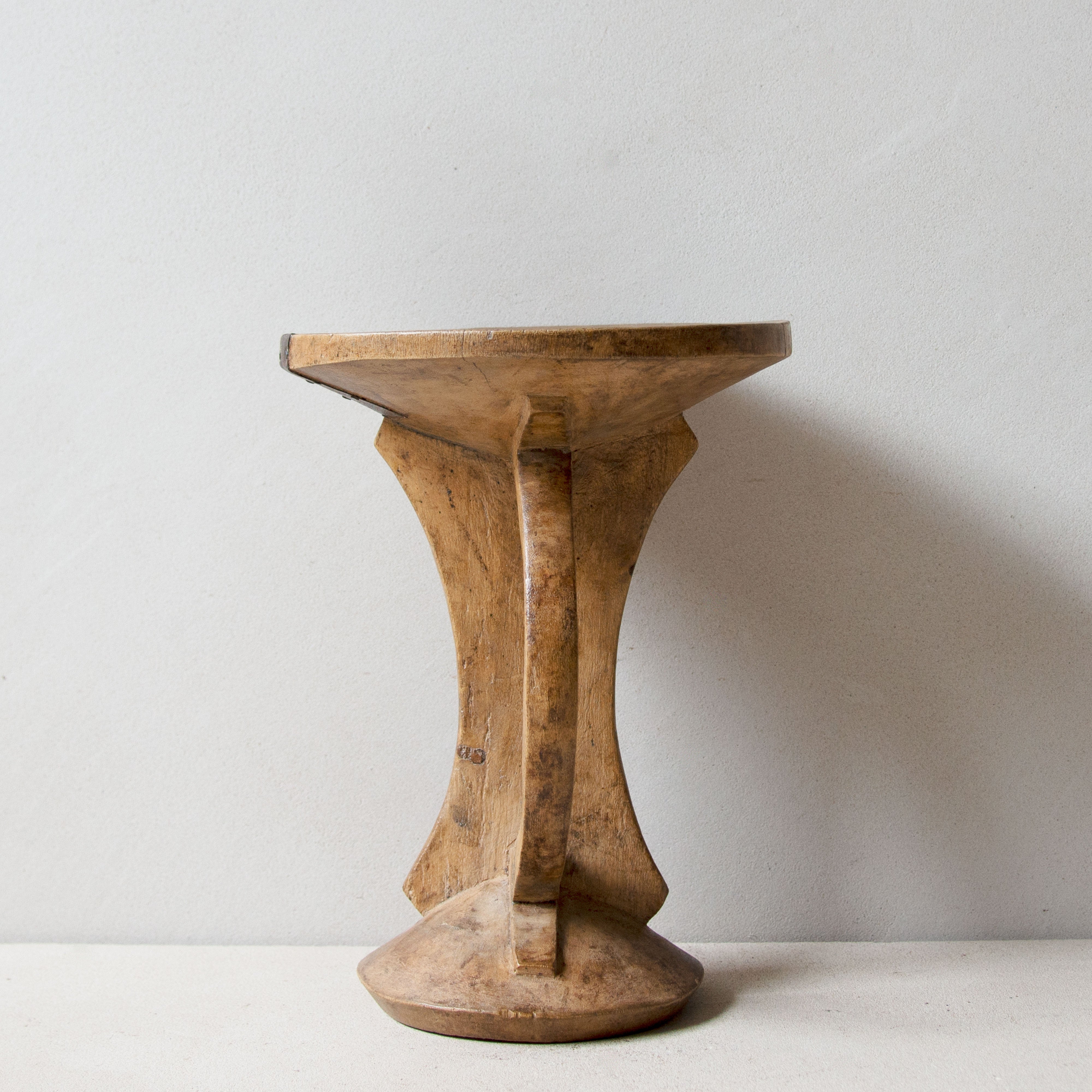 Front view of Khayni's hand-carved Pokot stool No.9