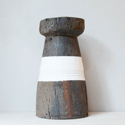 Lozi Mortar Stool | Striped No.10 | Zambia