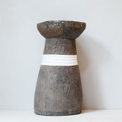 Lozi Mortar Stool with Stripe No.2