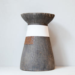 Lozi Mortar Stool with Stripe No.3