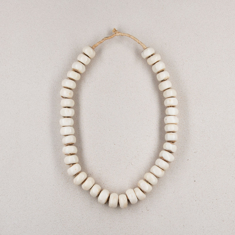 1/2 Oval Bone Beads